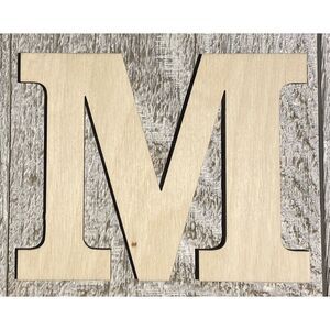 Wood Letter - ¼” Plywood – 4” Tall – Font01 - M